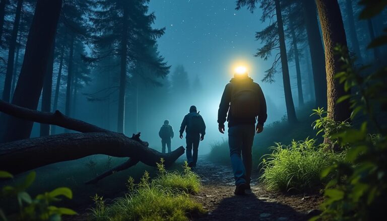 venez découvrir l'aventure d'une escapade à 3 heures du matin, illuminée par une lampe frontale. explorez comment les défis de marche en entreprise se transforment en expériences uniques et inattendues, alliant découverte et camaraderie dans l'obscurité.